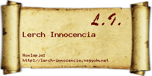 Lerch Innocencia névjegykártya